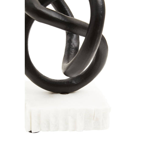 Monica Matte Black Knot Sculpture